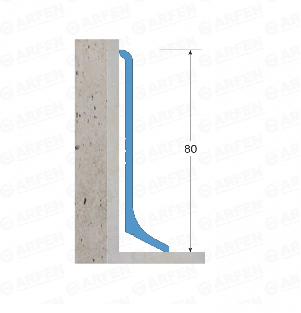 Алюминиевый плинтус для пола ASP 81 - купить в Пензе | АРФЕН